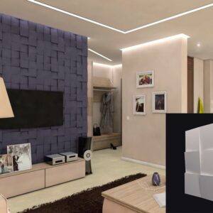 Гіпсова 3D-панель «Квадрати»