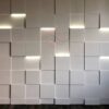 Гіпсові панелі «Квадрати» з LED-підсвіткою, 25×25 см