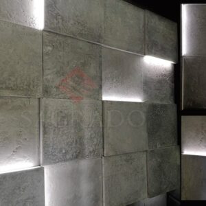 Гіпсові панелі «Квадрати» під бетон